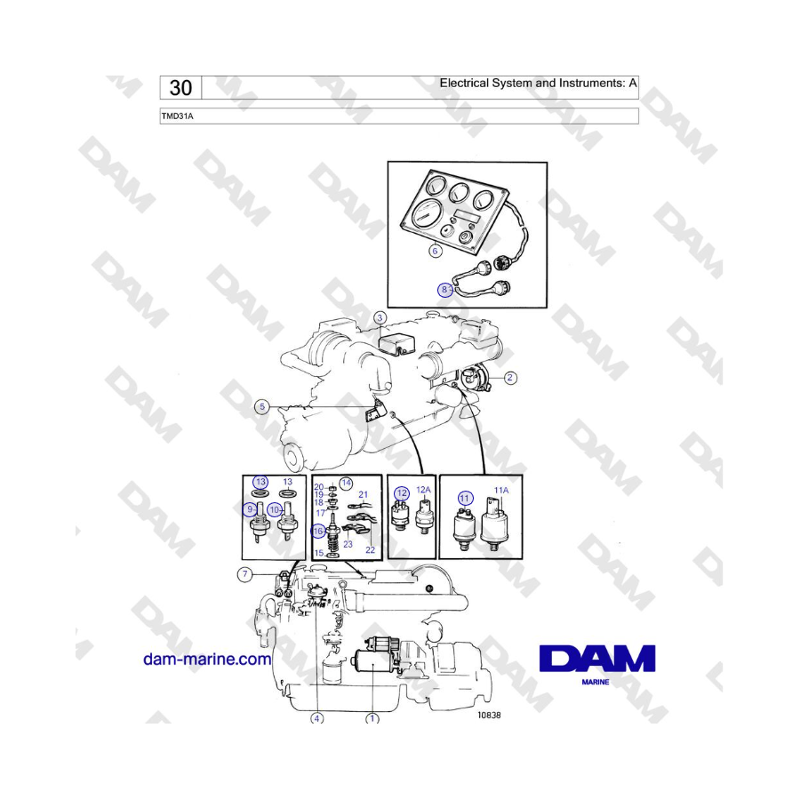Volvo Penta TMD31A - Electrical System and Instruments: A
