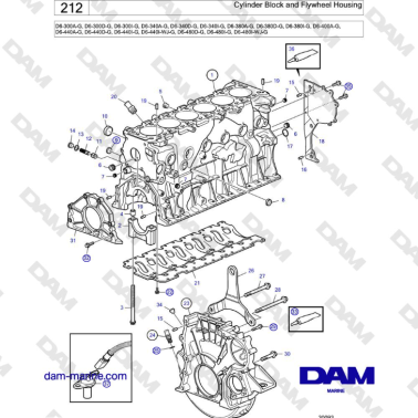 Volvo Penta D4-440 - Bloque...