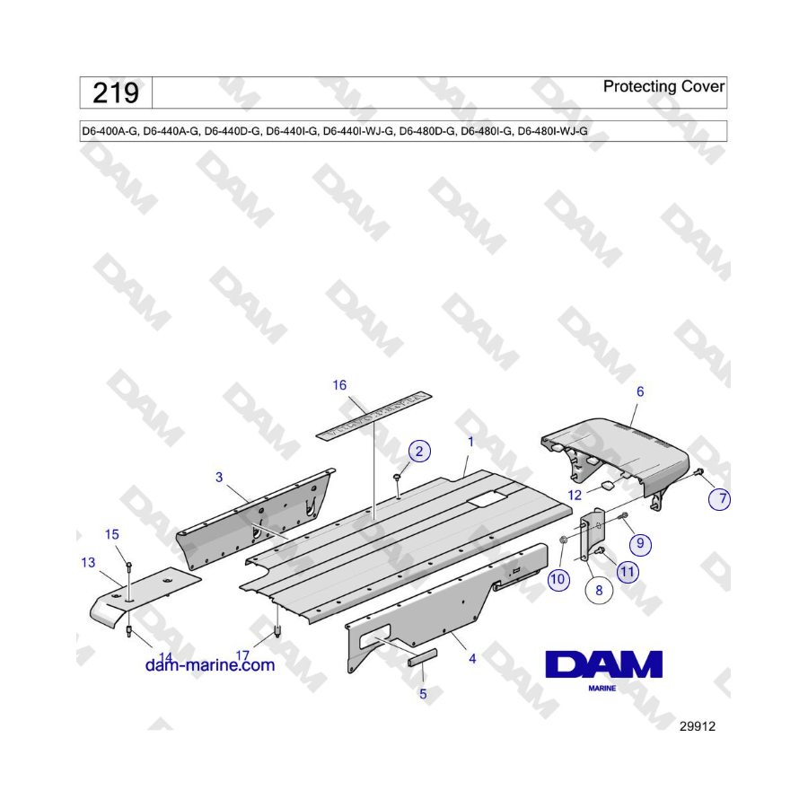 Volvo Penta D4-440 - Copertura protettiva