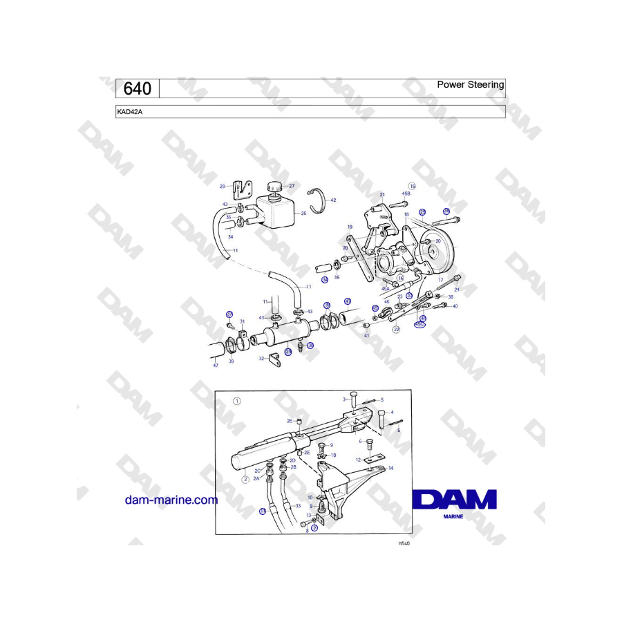 Volvo Penta KAD42A - Servosterzo