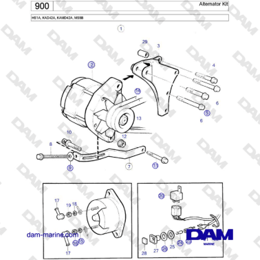 Volvo Penta HS1A, KAD42A,...