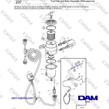 Volvo Penta D4-440 - Filtro...