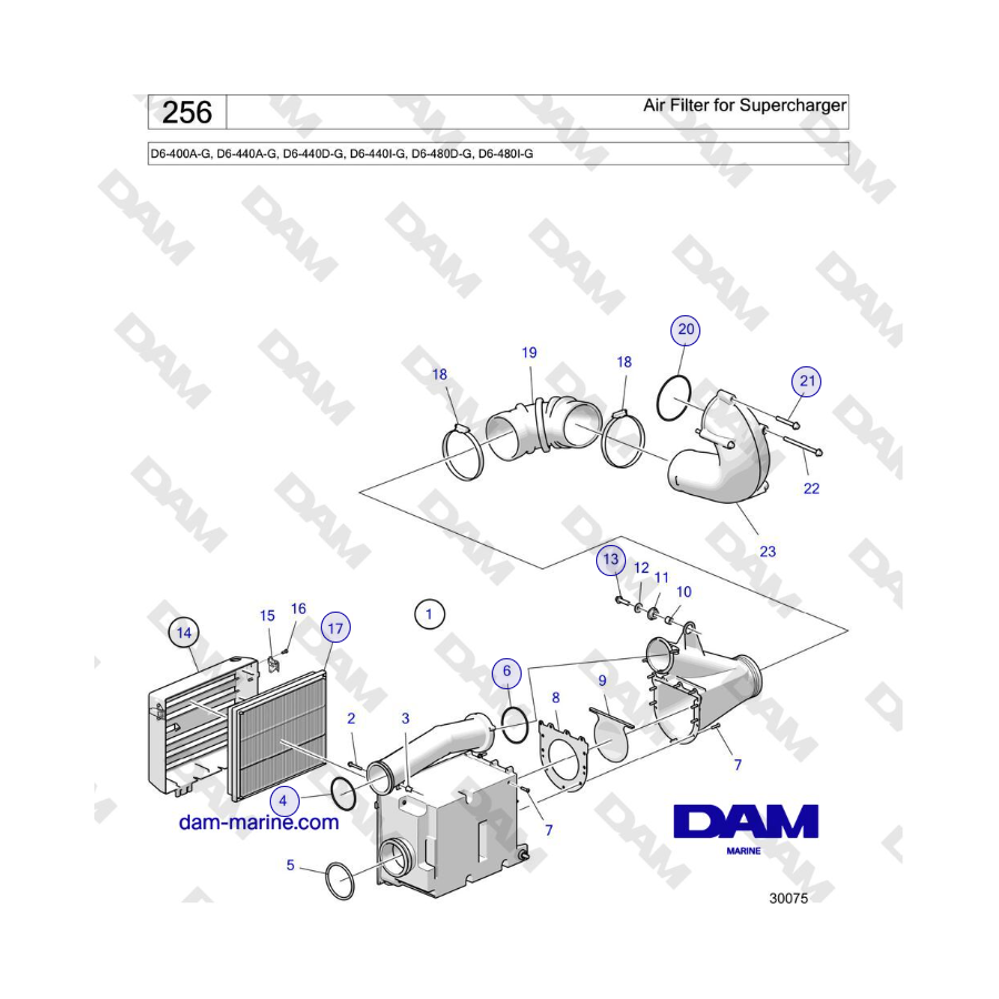 Volvo Penta D4-440 - Air Filter for Supercharger