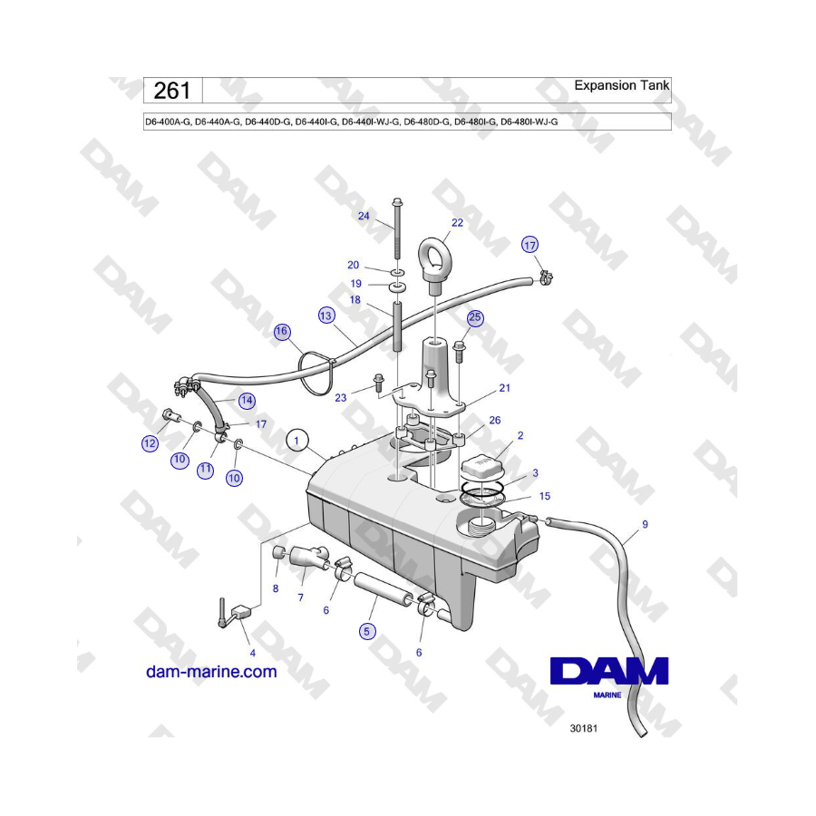 Volvo Penta D4-440 - Tanque de expansión