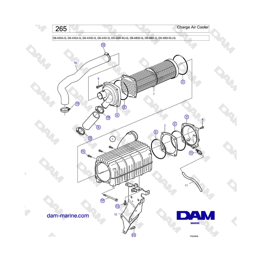 Volvo Penta D6-440 - Charge Air Cooler 