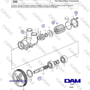 Volvo Penta D6-440 - Pompa...
