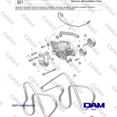 Alternador Volvo Penta...
