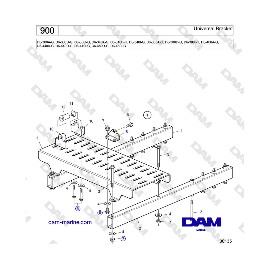 Volvo Penta D6-440 - Universal Bracket 