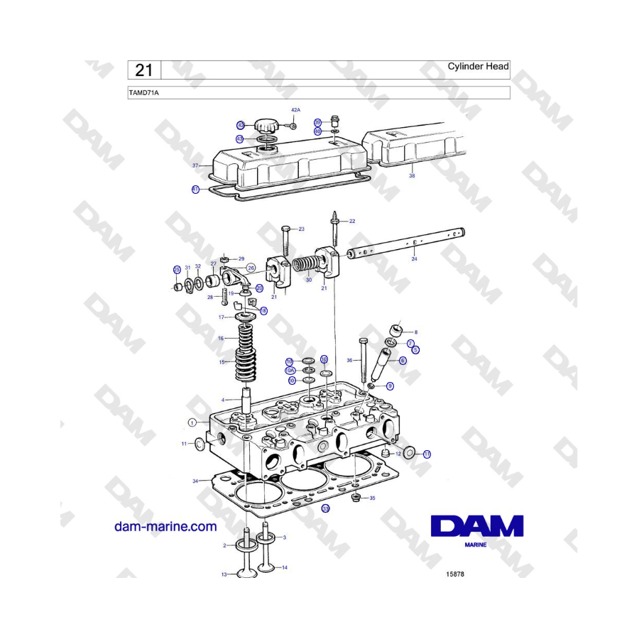 Volvo Penta TAMD71A - Cylinder Head