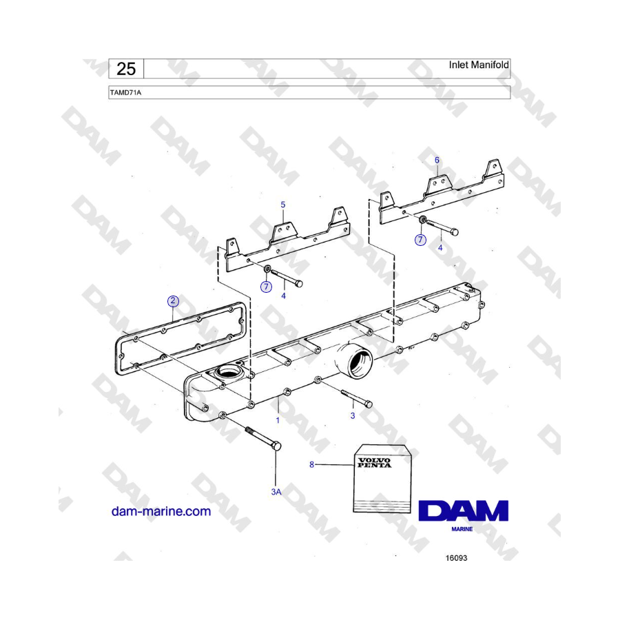 Volvo Penta TAMD71A - Injectors, Pressure Pipes and Leak-off Line