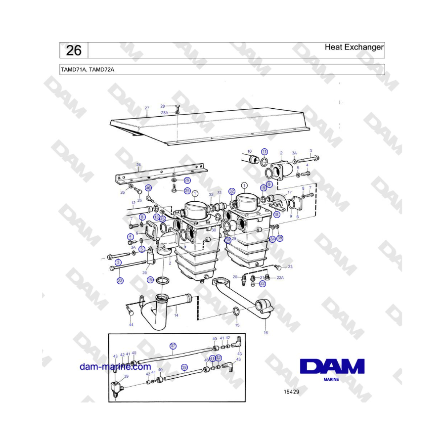 Volvo Penta TAMD71A - Heat Exchanger