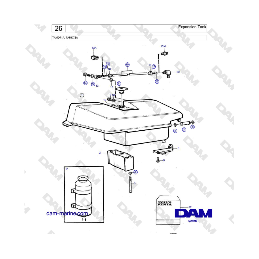Volvo Penta TAMD71A - Expansion Tank