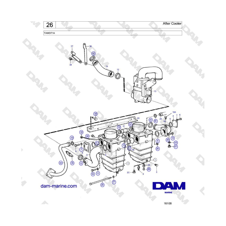 Volvo Penta TAMD71A - Post-raffreddatore