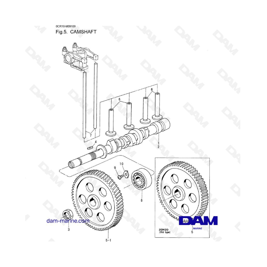 Yanmar 2QM20 - CAMSHAFT