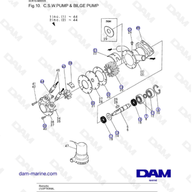 Yanmar 2QM20 - POMPA C.S.W....