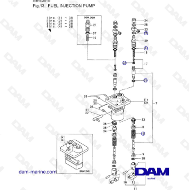 Yanmar 2QM20 - BOMBA DE...