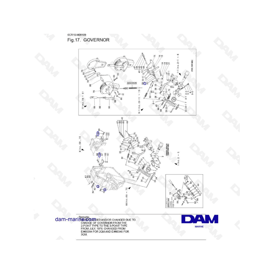Yanmar 2QM20 - GOBERNADOR