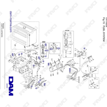 Yanmar 2QM20 - FUEL SYSTEM