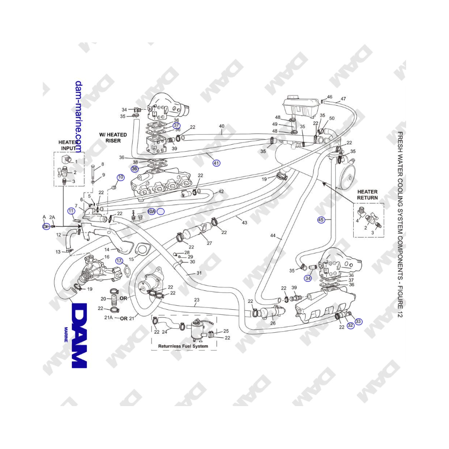 Crusader MP 8.1L (2006 MY) - FRESH WATER COOLING SYSTEM COMPONENTS