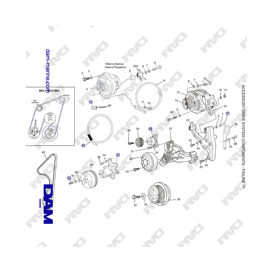 Crusader MP 8.1L (2006 MY) - ACCESSORY DRIVE SYSTEM COMPONENTS