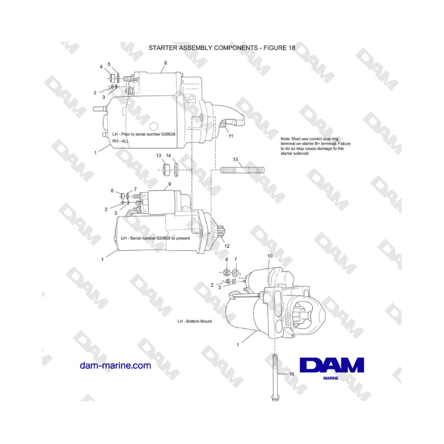 Crusader MP 8.1L (2006 MY) - STARTER ASSEMBLY COMPONENTS