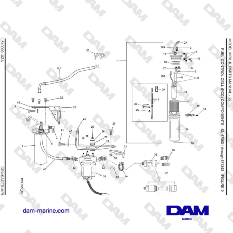 Crusader MP 8.1L (SN 670001) - FUEL CONTROL CELL (FCC) COMPONENTS - SN 670001 through 671343