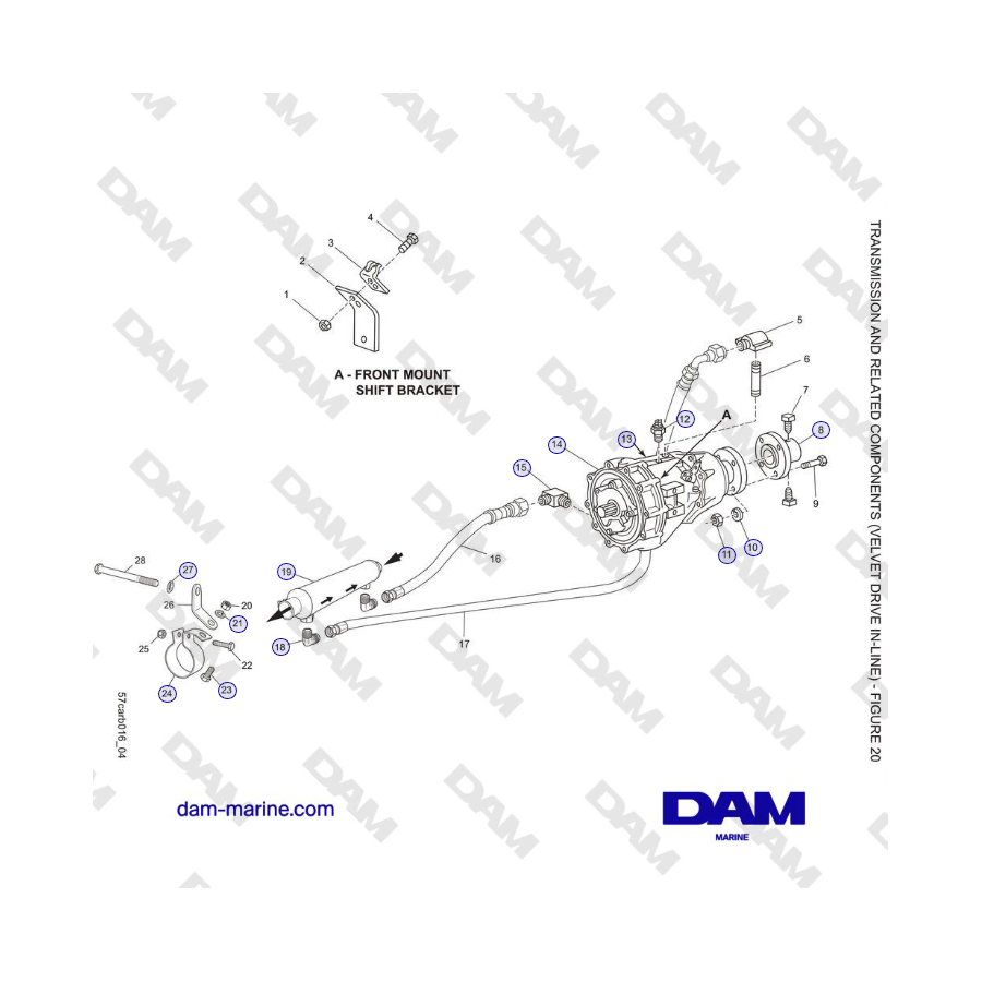 Crusader 5.7L Carburetor Classic Series (2006-2007 MY) - TRANSMISSION AND RELATED COMPONENTS (VELVET DRIVE IN-LINE)