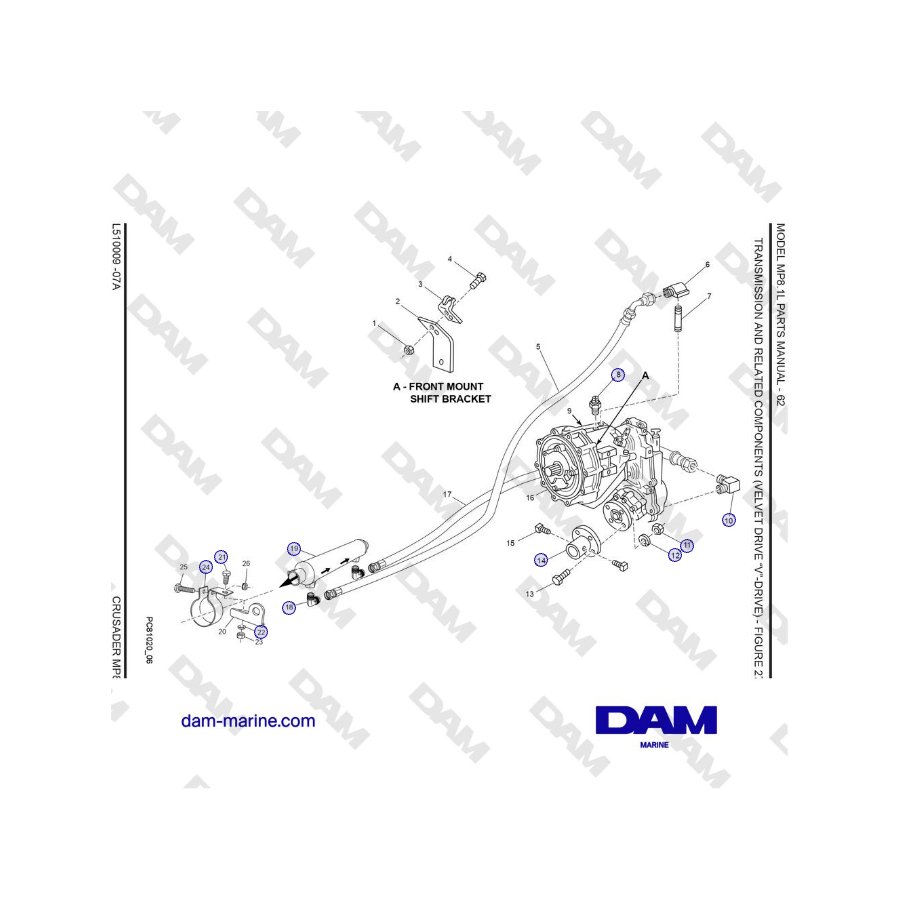 Crusader MP 8.1L (SN 670001) - TRANSMISIÓN Y COMPONENTES RELACIONADOS (VELVET DRIVE “V”)