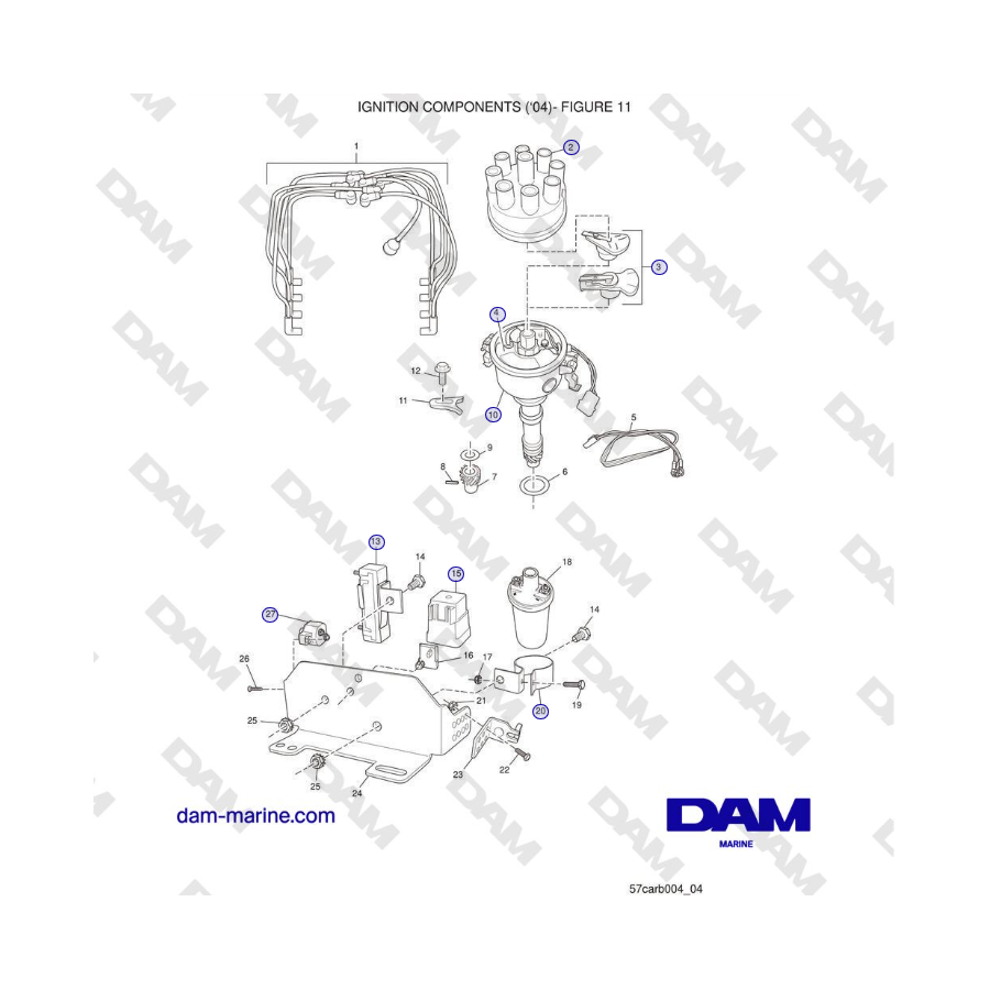 Crusader 5.7L Carburetor Classic Series (1999-2005 MY) - IGNITION COMPONENTS (‘04)