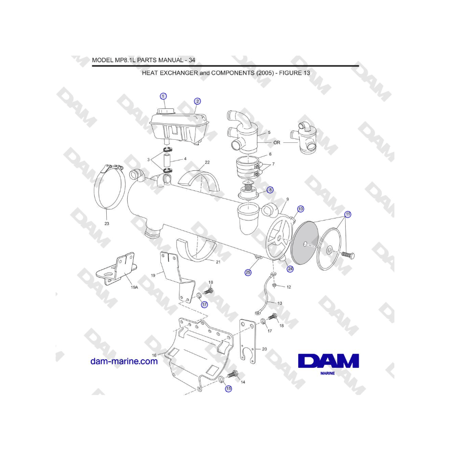 Crusader MP8.1L 2001 - 2005 MY - SCAMBIATORE DI CALORE e COMPONENTI (2005)