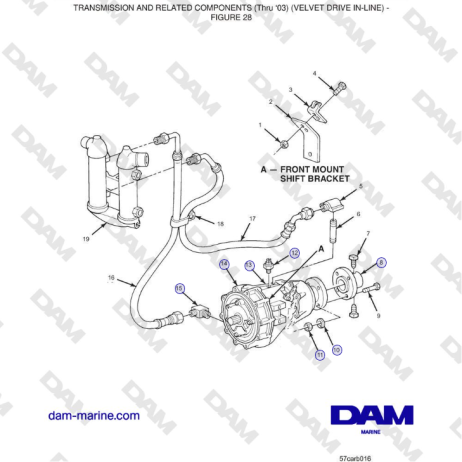 Crusader 5.7L Carburetor Classic Series (1999-2005 MY) - TRANSMISSION AND RELATED COMPONENTS (Thru ‘03) 