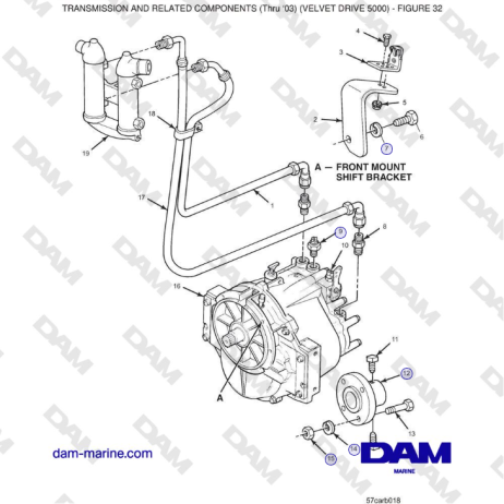 Crusader 5.7L Carburetor Classic Series (1999-2005 MY) - TRANSMISSION AND RELATED COMPONENTS (Thru ‘03)