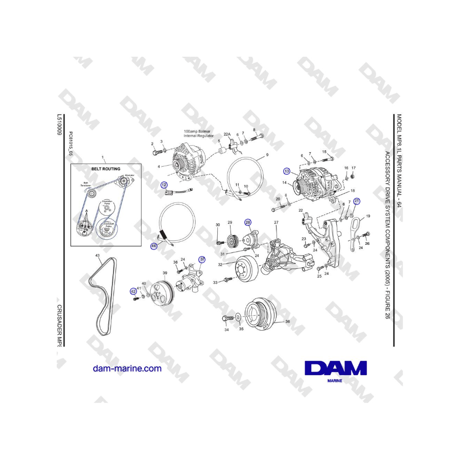 Crusader MP8.1L 2001-2005 - COMPONENTES DEL SISTEMA DE TRANSMISIÓN (2005)