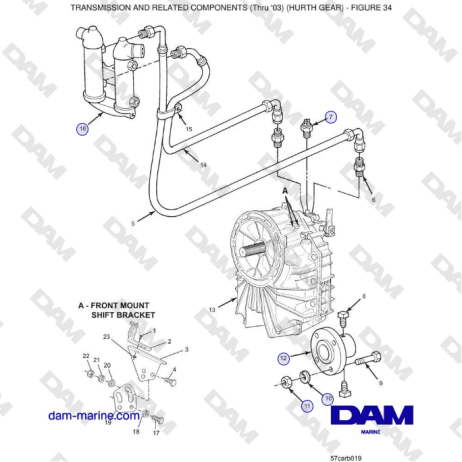 Crusader 5.7L Carburetor Classic Series (1999-2005 MY) - TRANSMISSION AND RELATED COMPONENTS