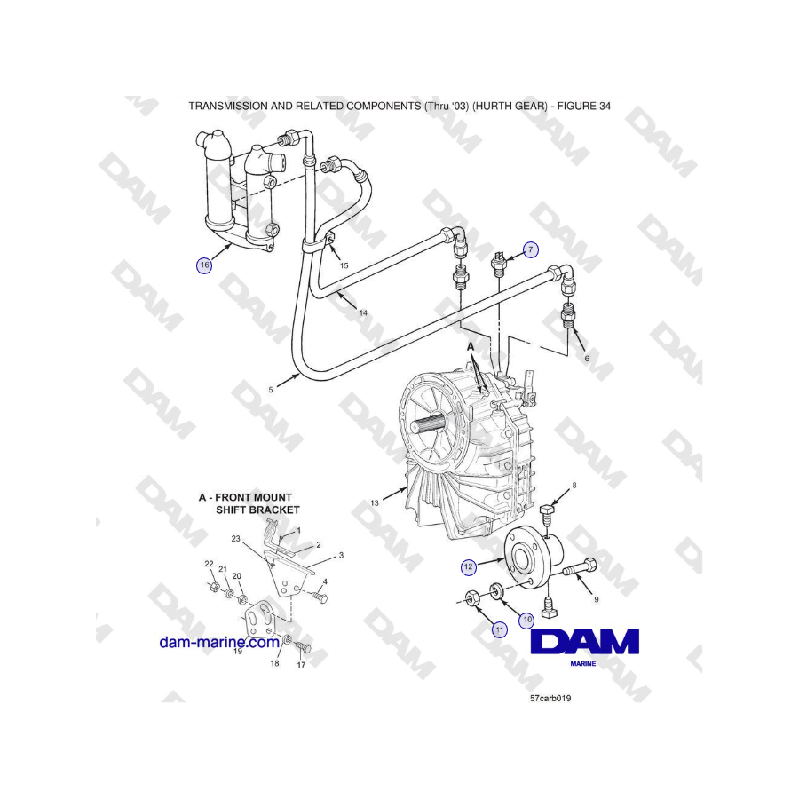 Carburador Crusader 5.7L Serie Clásica (Modelo 1999-2005) - TRANSMISIÓN Y COMPONENTES RELACIONADOS