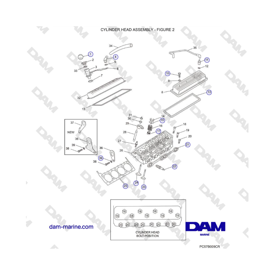 Crusader 5.0L / 5.7L 2002-2005 MY - CONJUNTO DE CABEZA DE CILINDRO