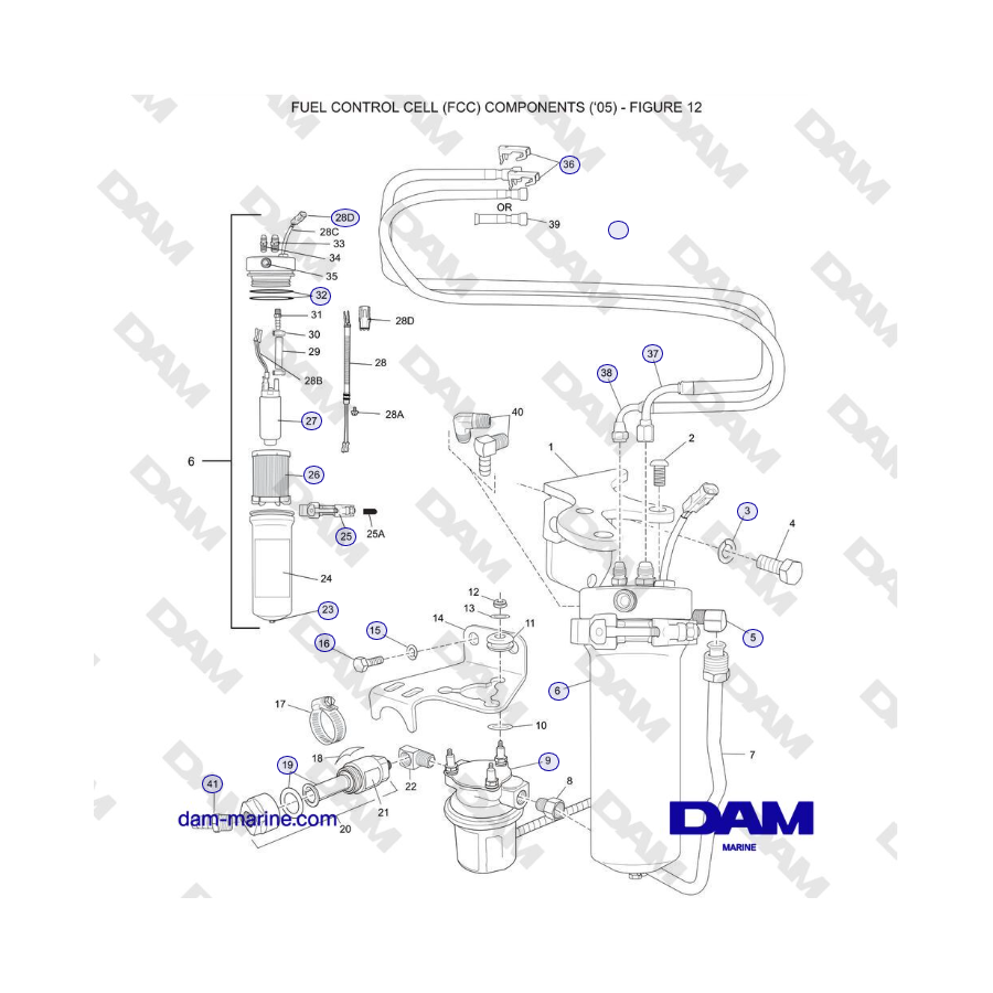 Crusader 5.0L / 5.7L Año modelo 2002-2005 - COMPONENTES DE LA CELDA DE CONTROL DE COMBUSTIBLE (FCC) (2005)
