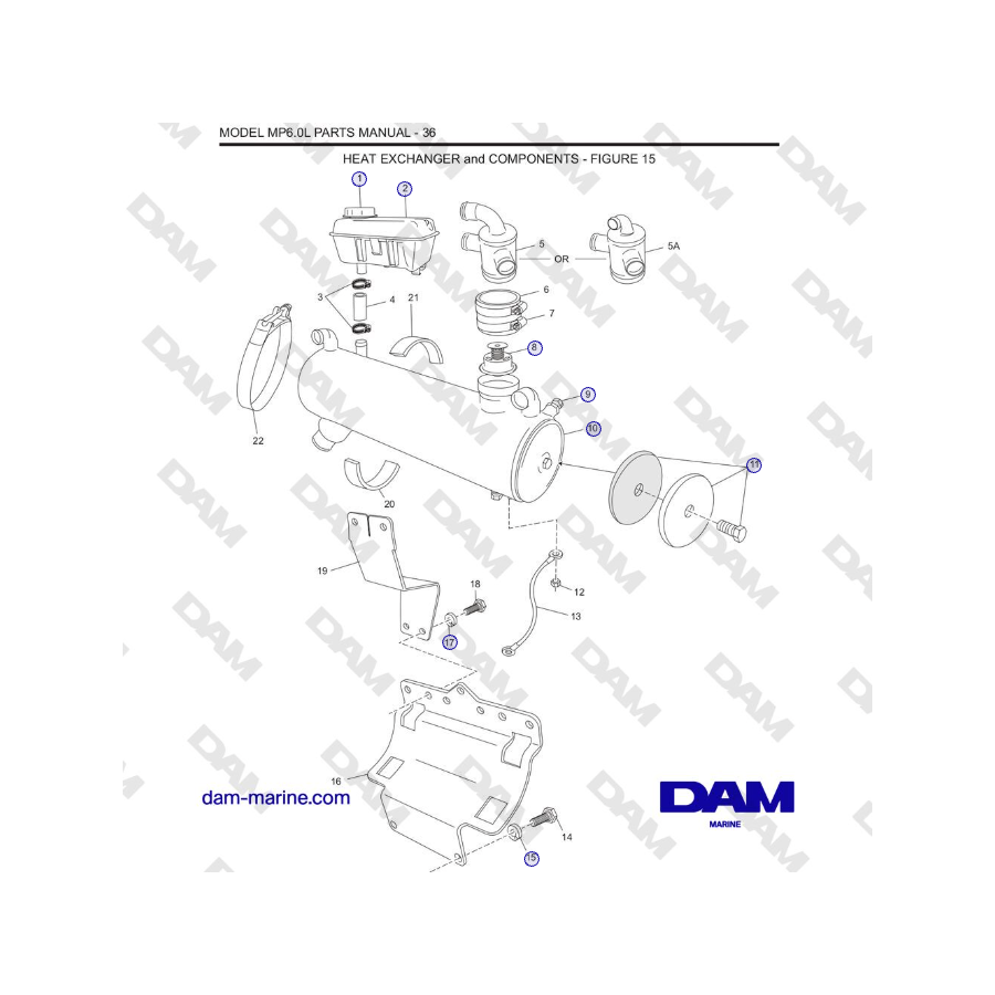 Crusader MP6.0L SN 670001 - SCAMBIATORE DI CALORE e COMPONENTI