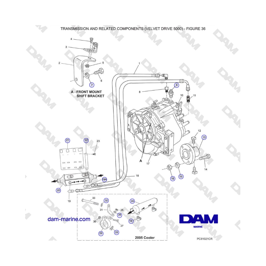 Crusader 5.0L / 5.7L Años Modelo 2002-2005 - TRANSMISIÓN Y COMPONENTES RELACIONADOS (VELVET DRIVE 5000)