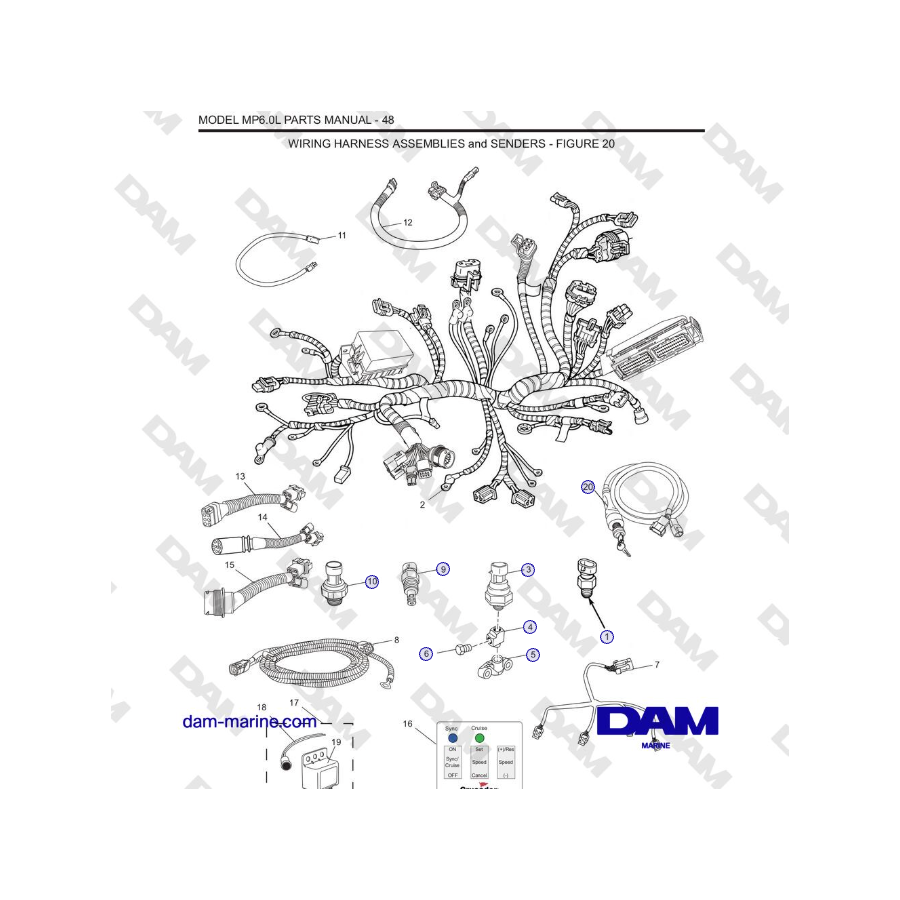 Crusader MP6.0L SN 670001 - CONJUNTOS DE MAZO DE CABLES y TRANSMISORES