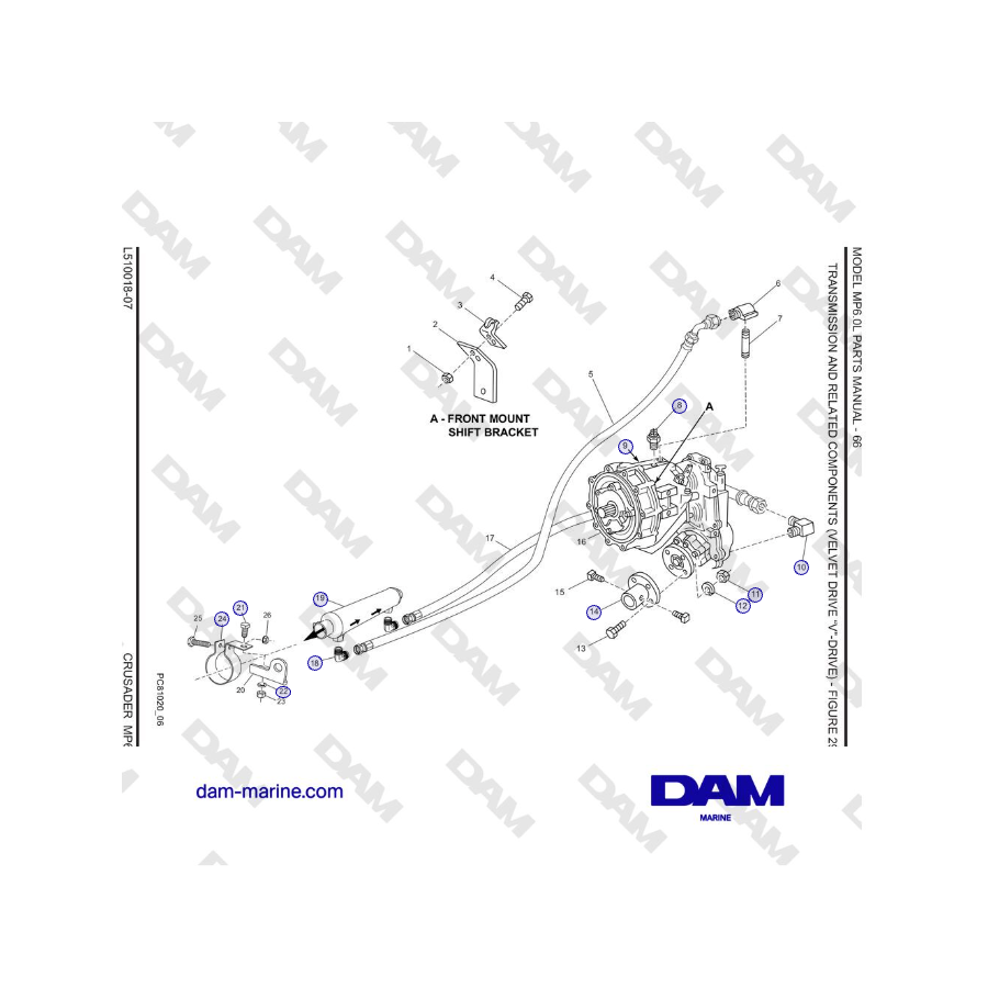 Crusader MP6.0L SN 670001 - TRANSMISIÓN Y COMPONENTES RELACIONADOS (VELVET DRIVE “V”)