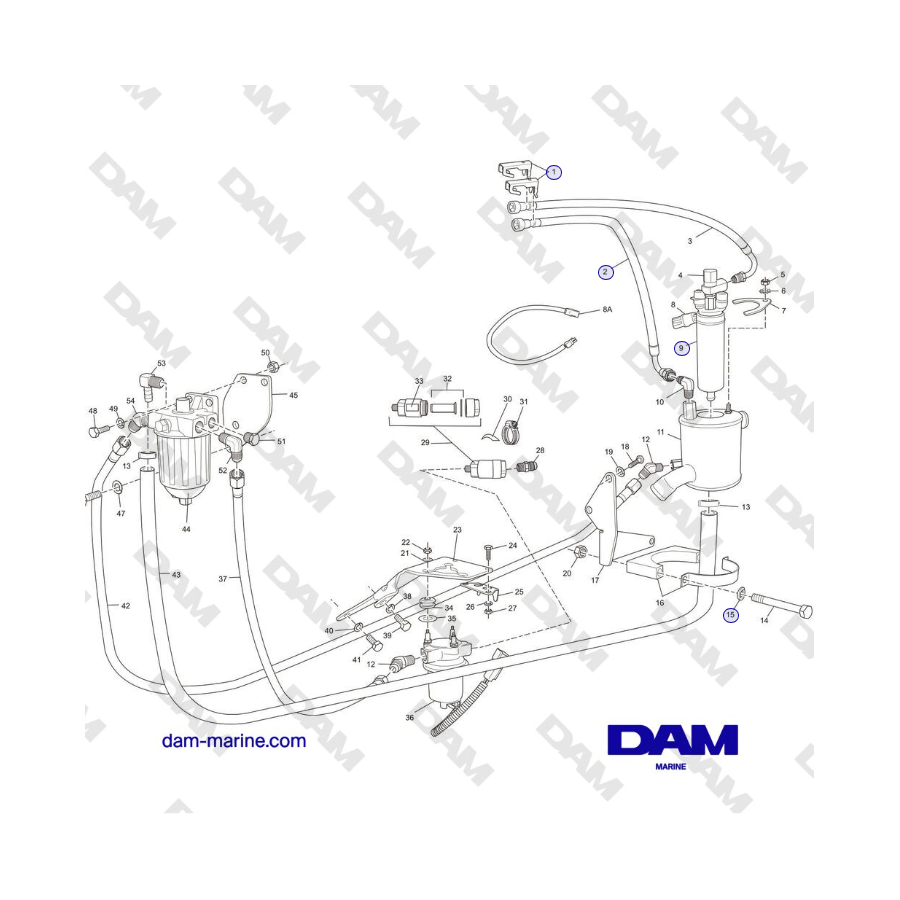 Crusader MP6.0L 2004-2005 MY - COMPONENTES DEL SISTEMA DE COMBUSTIBLE SIN RETORNO