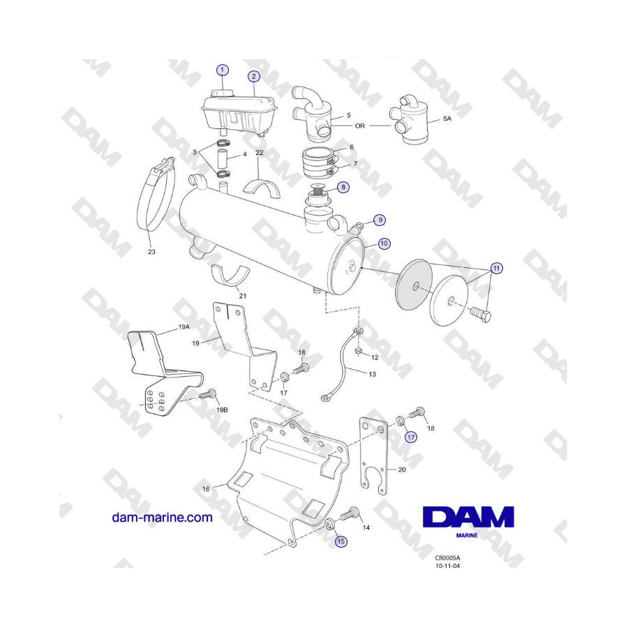 Crusader MP5.0 / 5.7L 2006 MY - INTERCAMBIADOR DE CALOR y COMPONENTES