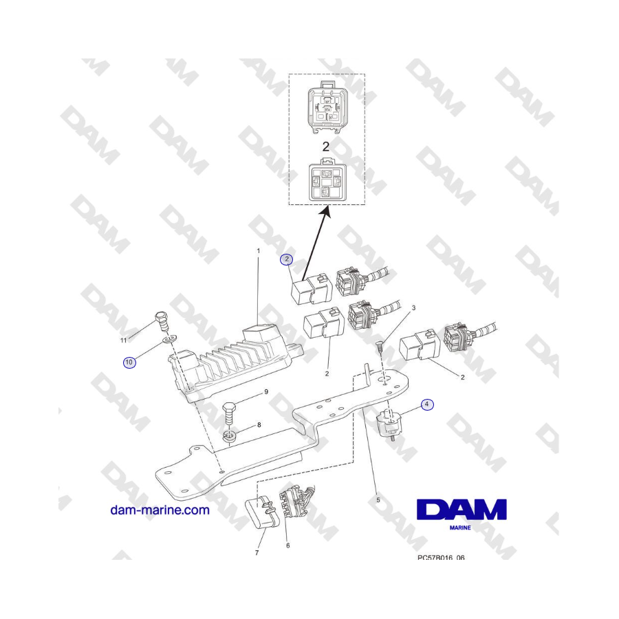 Crusader MP5.0 / 5.7L 2006 MY - ECM and RELAYS