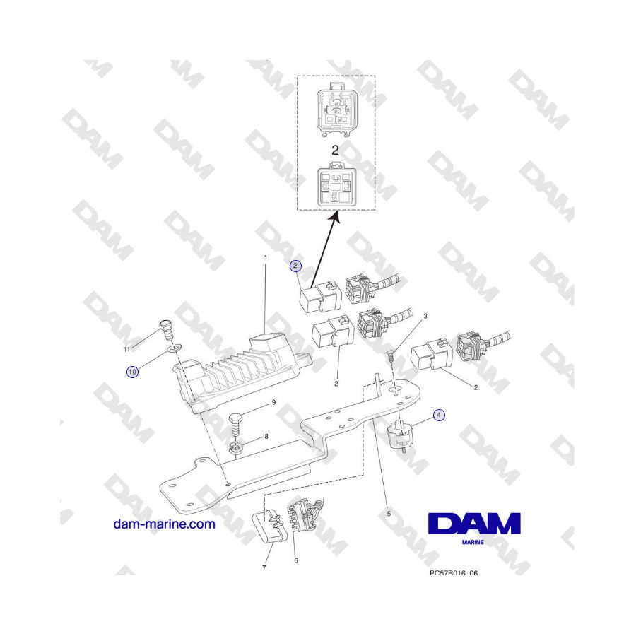 Crusader MP5.0/5.7L SN 670001 fino a 671633 - MODELLO 07-570V-01, 07-570V-02 ECM e RELÈ