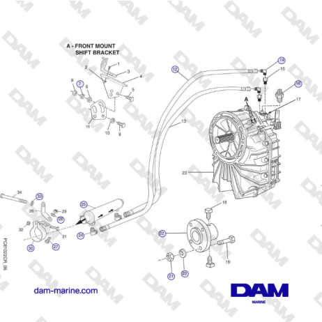 Crusader MP5.0/5.7L SN 670001 thru 671633 - TRANSMISSION AND RELATED COMPONENTS (HURTH GEAR)