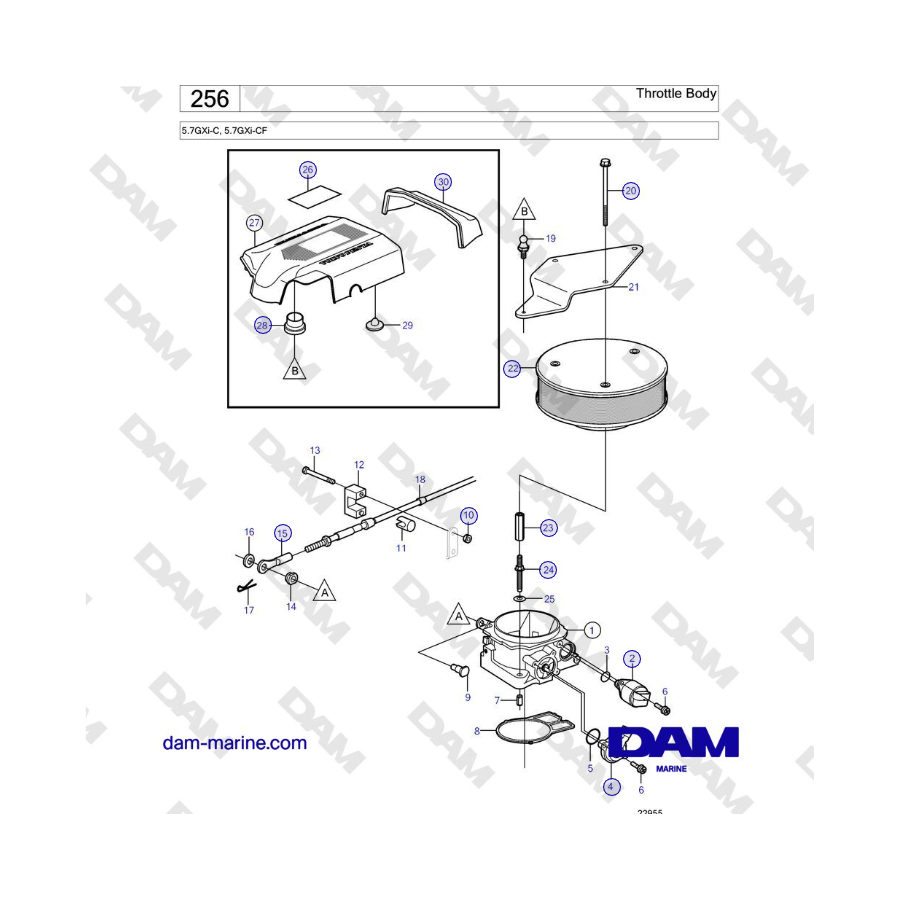 Volvo Penta 5.7L GXI-C - Throttle Body