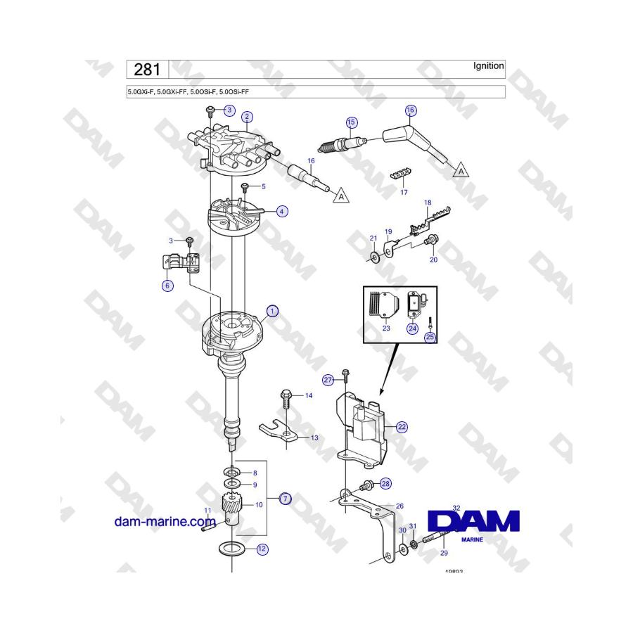 Volvo Penta 5.0L GXI-F / 5.0L GXI-FF - Ignition