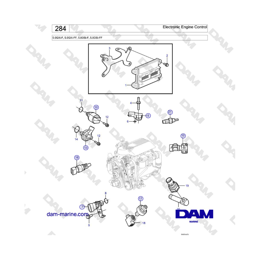 Volvo Penta 5.0L GXI-F / 5.0L GXI-FF - Electronic Engine Control