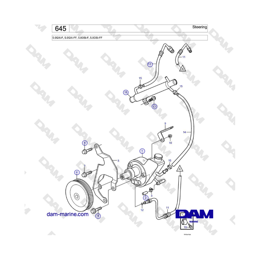 Volvo Penta 5.0L GXI-F / 5.0L GXI-FF - Steering 